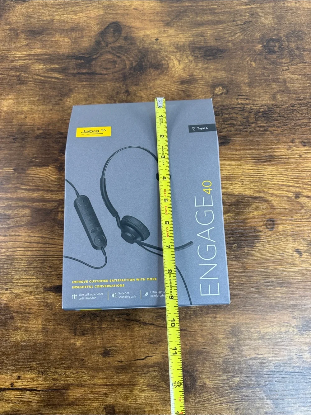 NWT Jabra Engage 40 Mono Headset in Gray, Never Opened Box